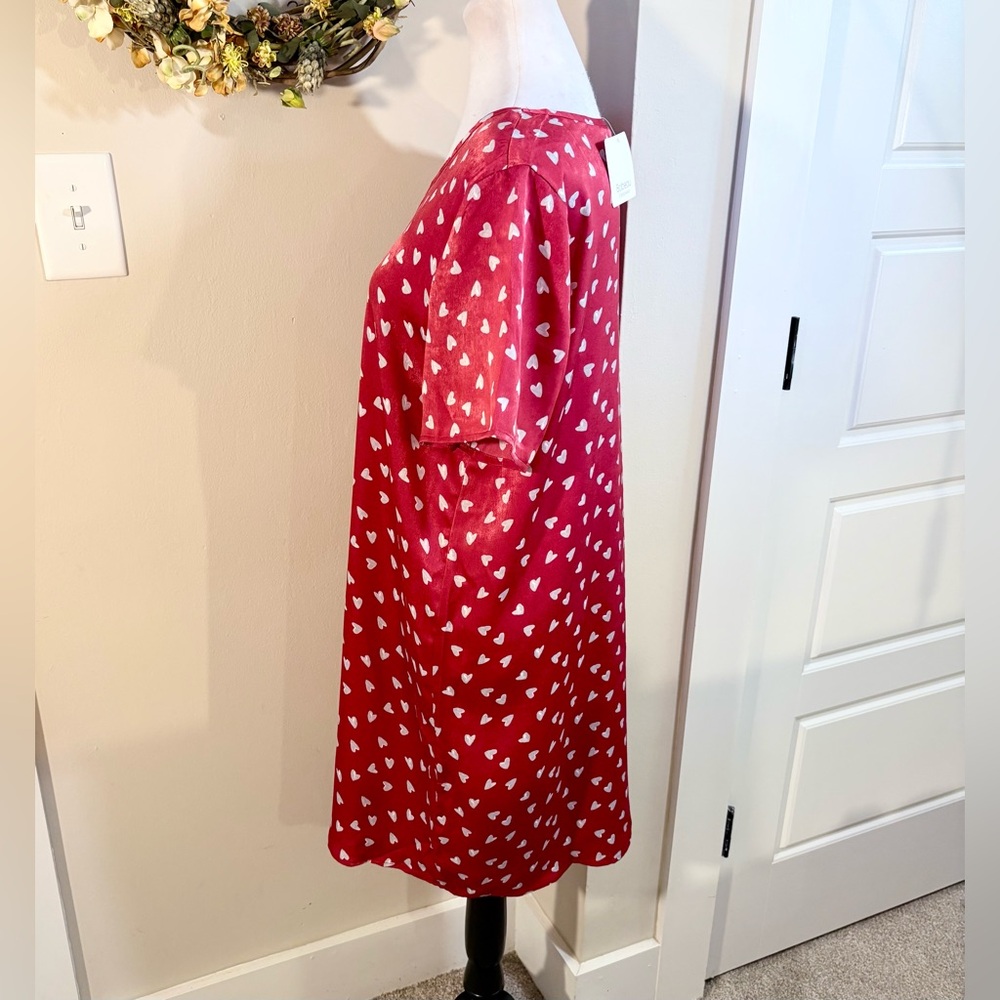NWT BOBEAU SLEEPWEAR Red Heart Sleep Dress Womens Sz Medium🧡 - Picture 6 of 9
